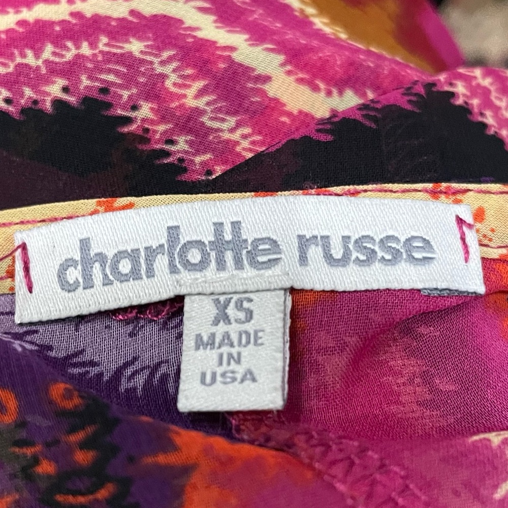 Charlotte Russe chevron high-low sunset-colored top / XS / Excellent condition - Picture 11 of 12
